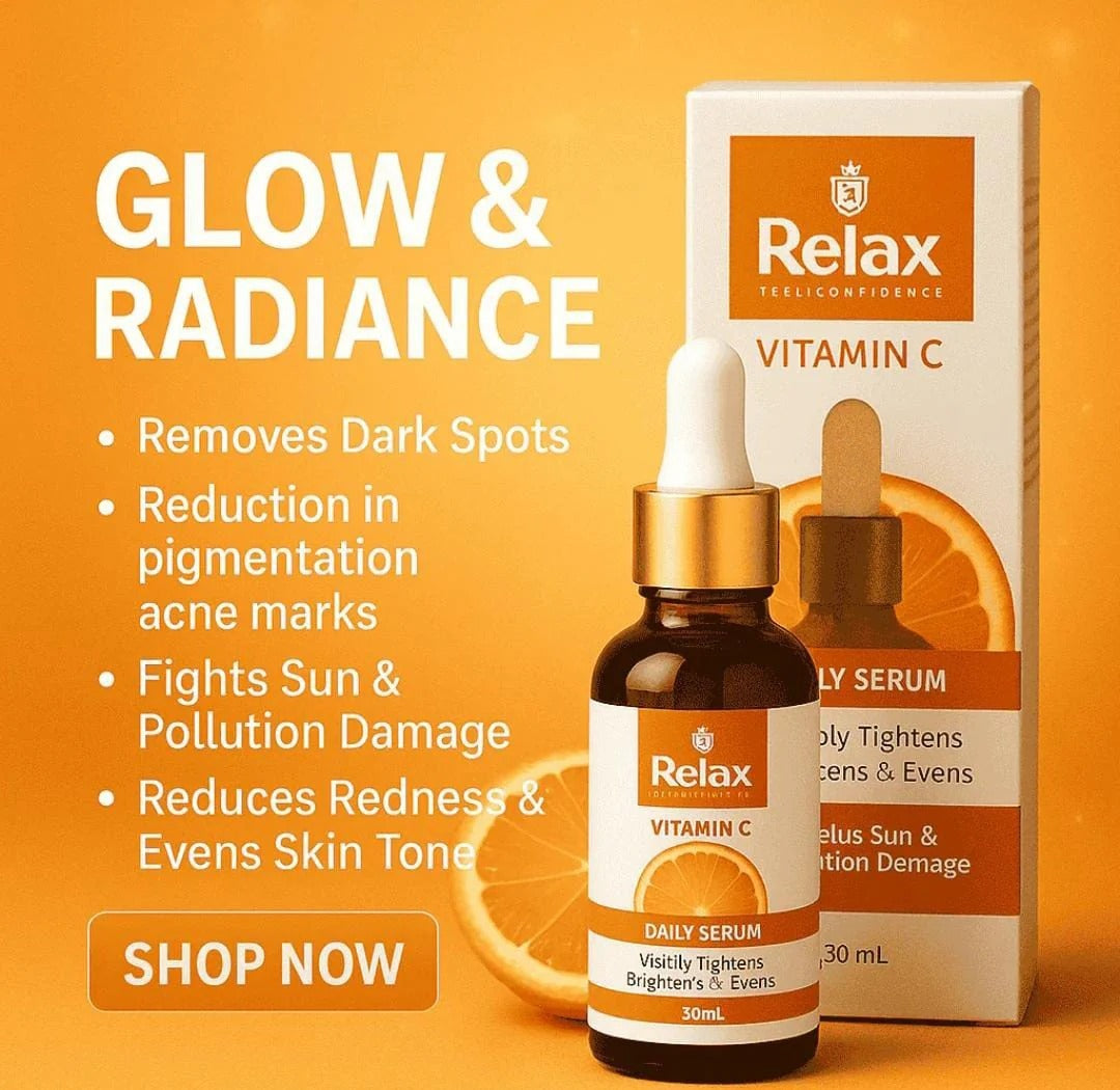 Relax Vitamin C Daily Face Serum – Brightening,  & Hydrating Formula